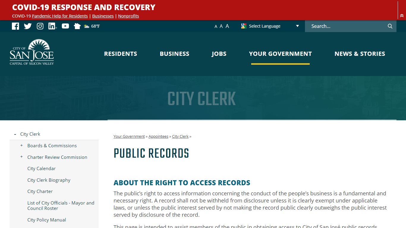 Public Records | City of San Jose